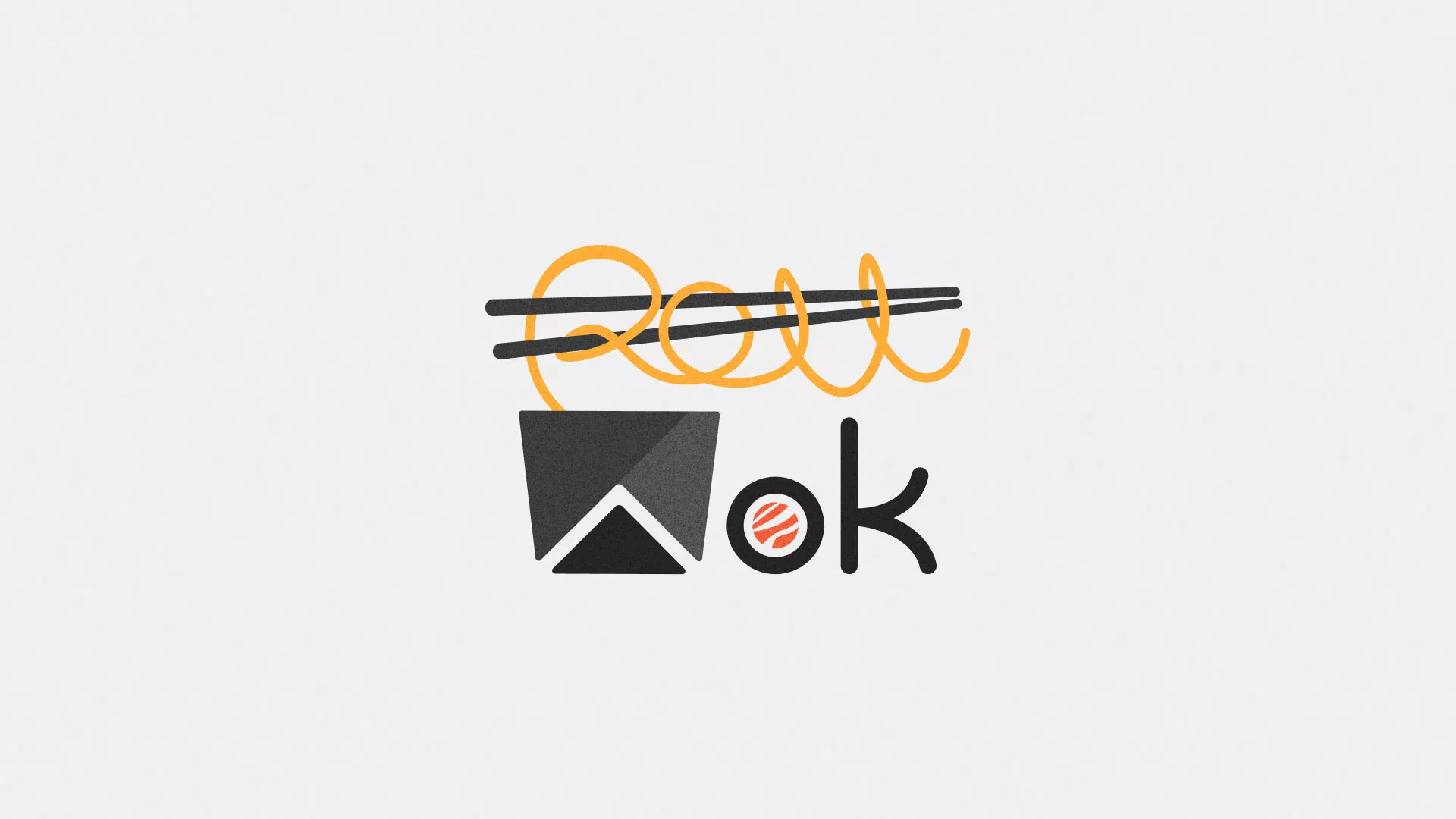 Разработка логотипа суши-бара «Roll Wok Club» в Соль-Илецке