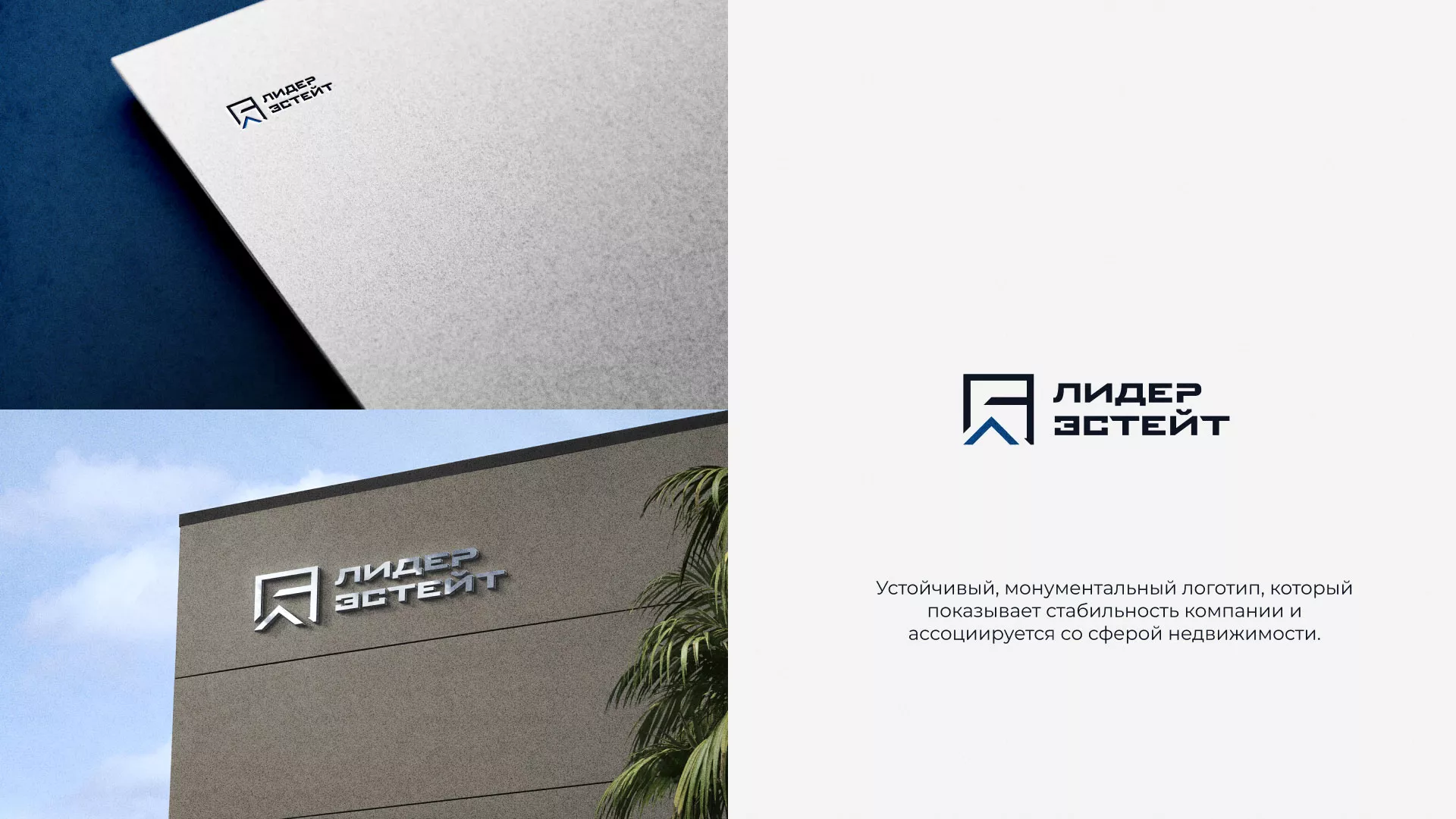 Разработка логотипа агентства недвижимости «Лидер Эстейт» в Соль-Илецке